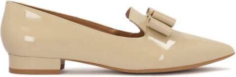 Kazar Lakleren platte pumps met een strik Beige Dames