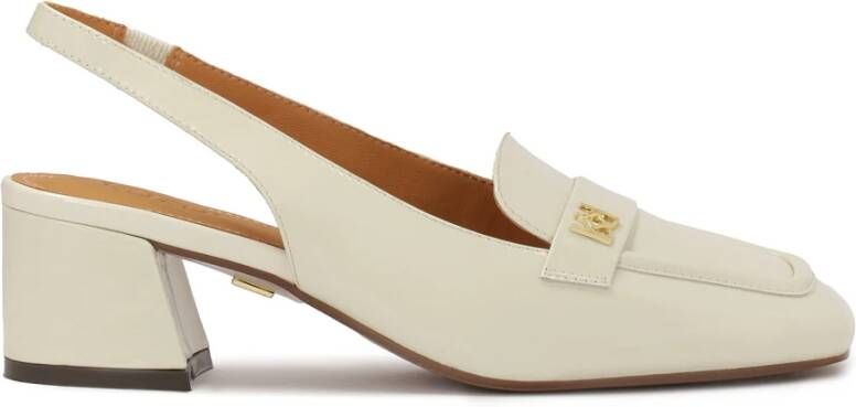 Kazar Lakleren pumps met open hiel Beige Dames