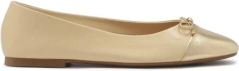 Kazar Leren ballerina's met gouden neuzen Beige Dames