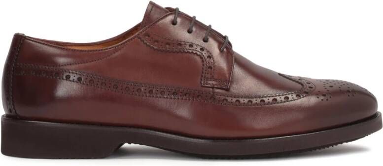 Kazar Leren derby schoenen met een horizontale draad Brown Heren