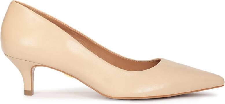 Kazar Leren kitten pumps Beige Dames