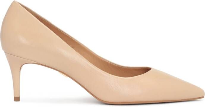 Kazar Leren pumps met lage hak Beige Dames