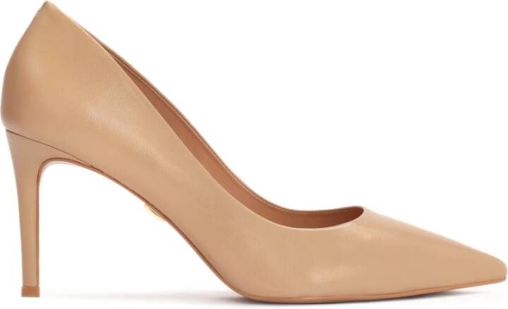 Kazar Lichtbruine leren pumps op een slanke hak Brown Dames