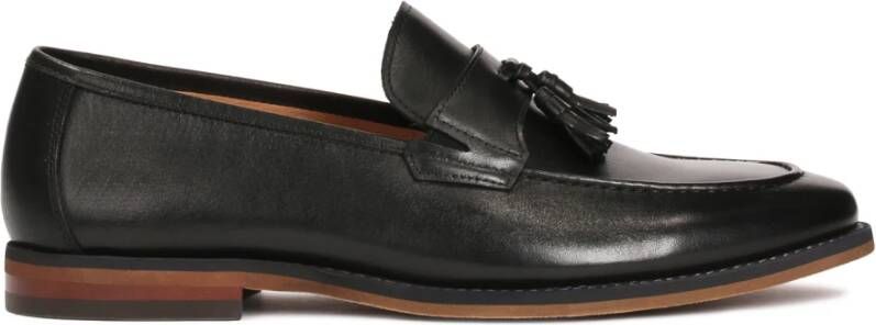 Kazar Loafers van natuurlijk leer met kwastjes Black Heren