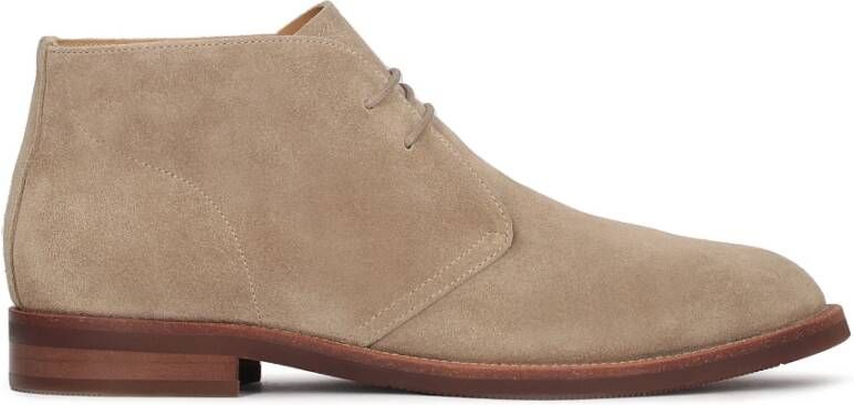 Kazar Luxe Derby Schoenen met Contrasterende Zool Beige Heren