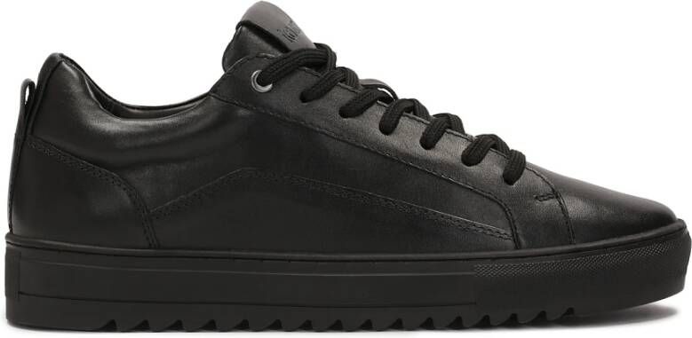 Kazar Mannen graanleren sneakers in stedelijke stijl Black Heren