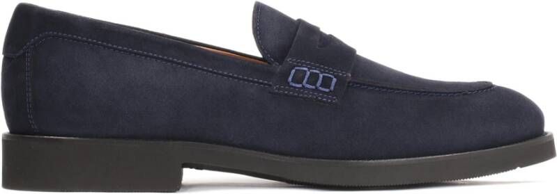 Kazar Marineblauwe Suède Loafers Stijlvol Model Blue Heren