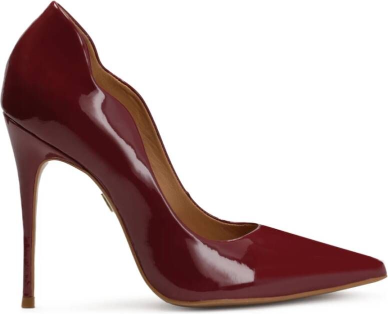 Kazar Maroon pumps met gerimpelde rand bovenaan Brown Dames