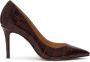 Kazar Maroon schaduw croco patroon pompen Brown Dames - Thumbnail 1