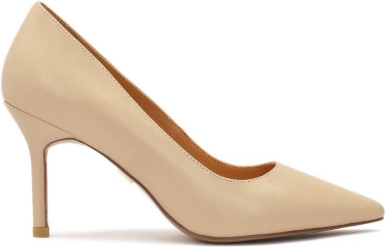 Kazar Minimalistische beige leren pumps Beige Dames