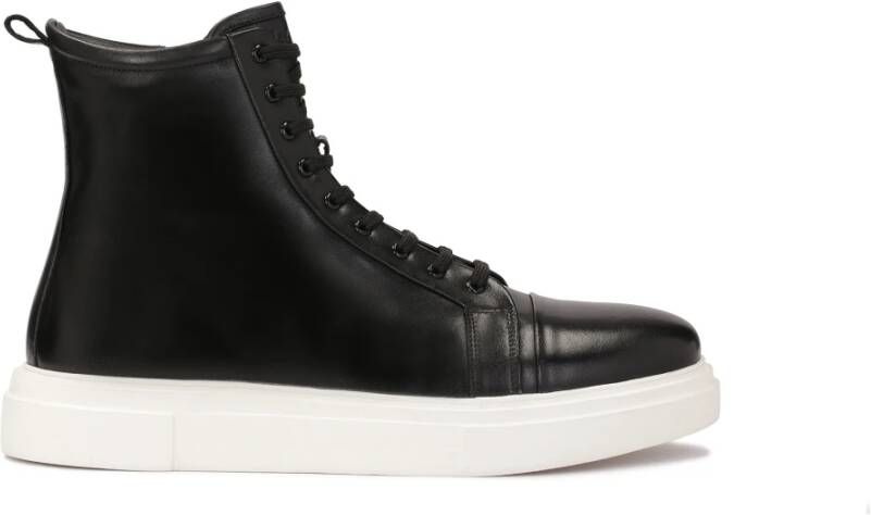 Kazar Minimalistische herensneakers met hoge schacht Black Heren