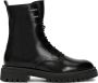 Kazar Minimalistische leren laarzen in militaire stijl Black Dames - Thumbnail 2