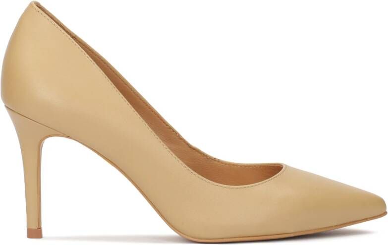 Kazar Minimalistische leren pumps Brown Dames