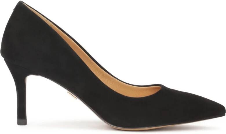 Kazar Minimalistische zwarte suède stiletto pumps Black Dames