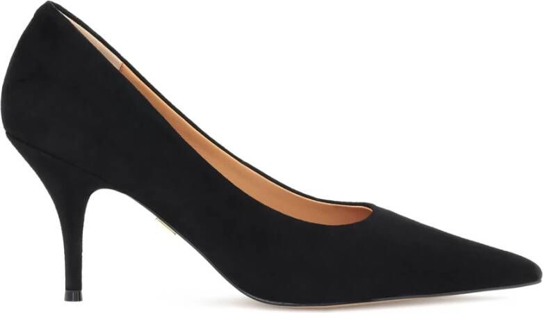 Kazar Minimalistische zwarte suède stiletto's Black Dames