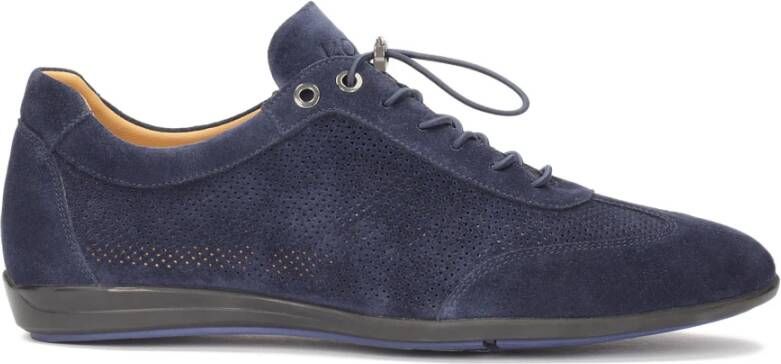 Kazar Navy blauwe luchtige suède halfschoenen Blue Heren