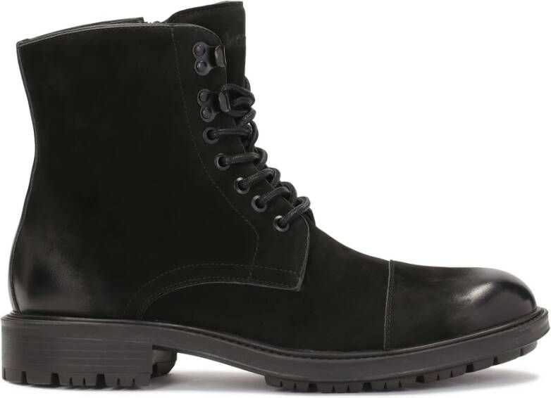 Kazar Nubuck laarzen met vastgebonden bovenkant Black Heren