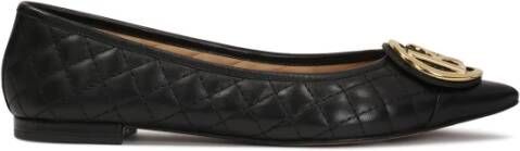 Kazar Platte gewatteerde monogram pumps Black Dames