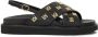 Kazar Platte sandalen versierd met metalen monogrammen Black Dames - Thumbnail 1