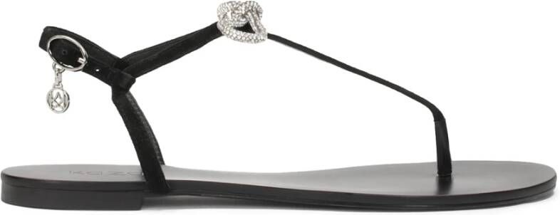 Kazar Platte suède sandalen Black Dames