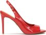 Kazar Rode gelakte sandalen met enkelband Red Dames - Thumbnail 1