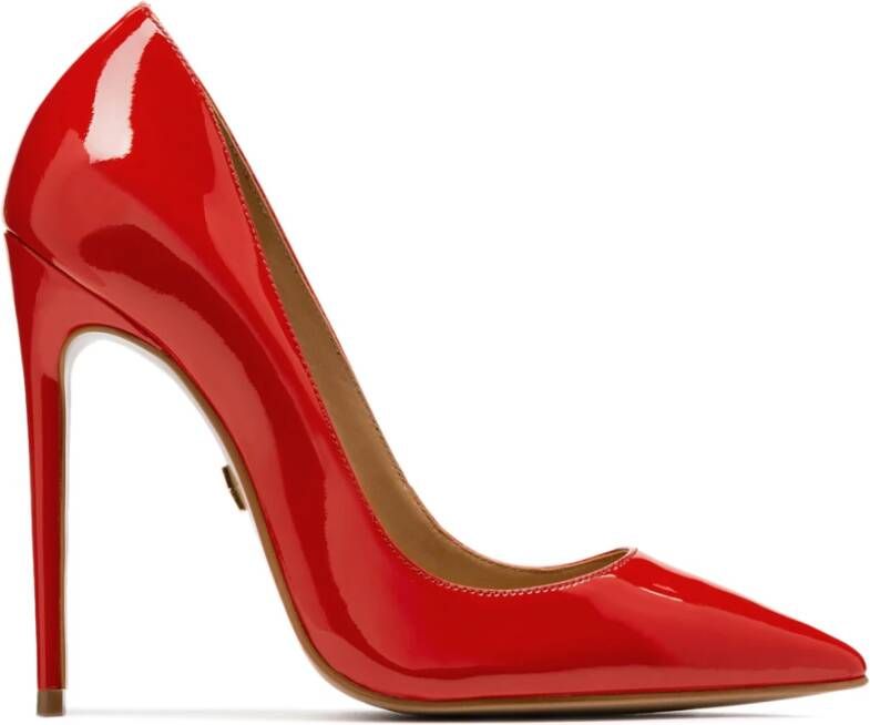 Kazar Rode Lakleren Stiletto`s met Spitse Teen Red Dames