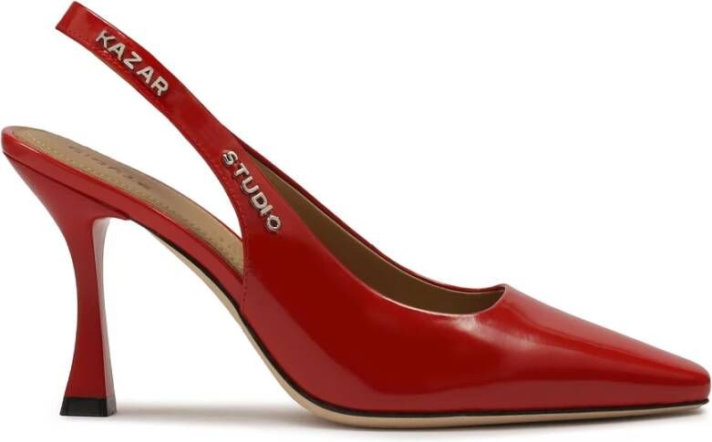 Kazar Rode slingback pumps met een bekerhak Red Dames