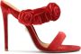 Kazar Rode teenslippers met driedimensionale decoratie Red Dames - Thumbnail 1