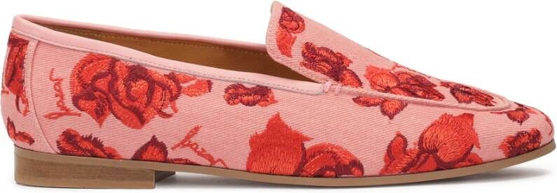 Kazar Roze halfschoenen met rood bloemmotief Multicolor Dames