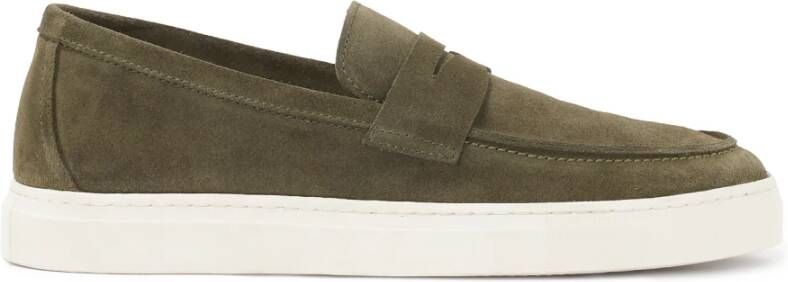 Kazar Slip-on suède sneakers in khakikleur Green Heren