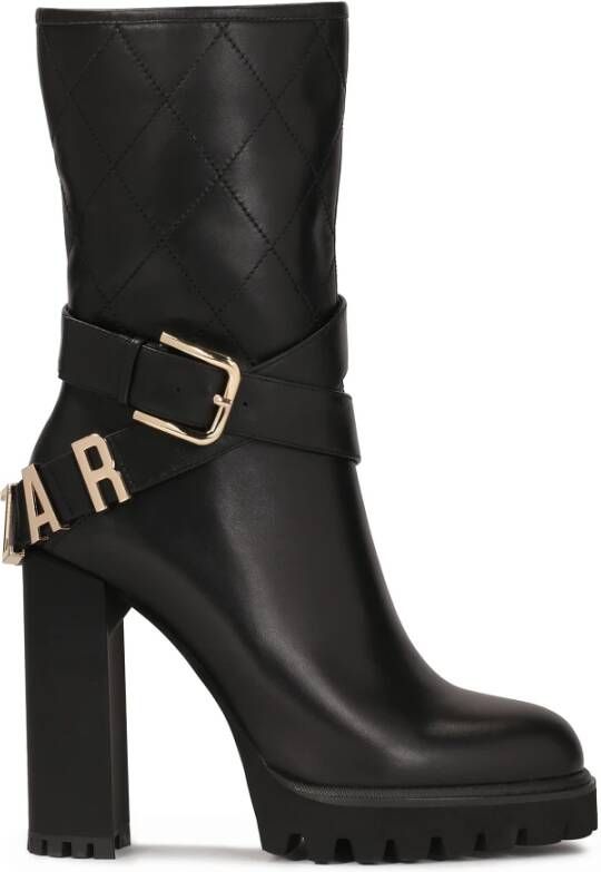 Kazar Stiletto booties met een logo band rond de bovenkant Black Dames