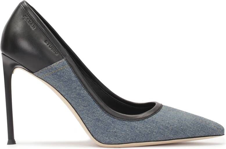 Kazar Studio Blauw-zwart gecombineerd materiaal pumps Blue Dames