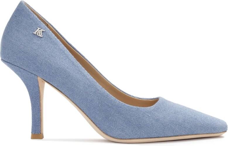 Kazar Studio Denim stiletto's met een comfortabele hak Blue Dames