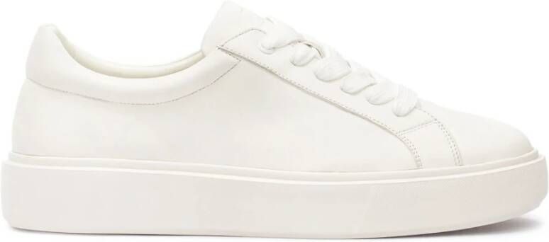 Kazar Studio Heren leren sneakers op een gelabelde zool White Heren