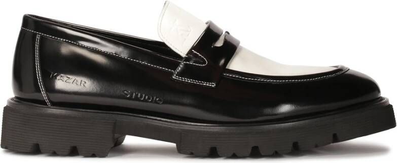 Kazar Studio Slip-on tweekleurige lakleren loafers Black Heren