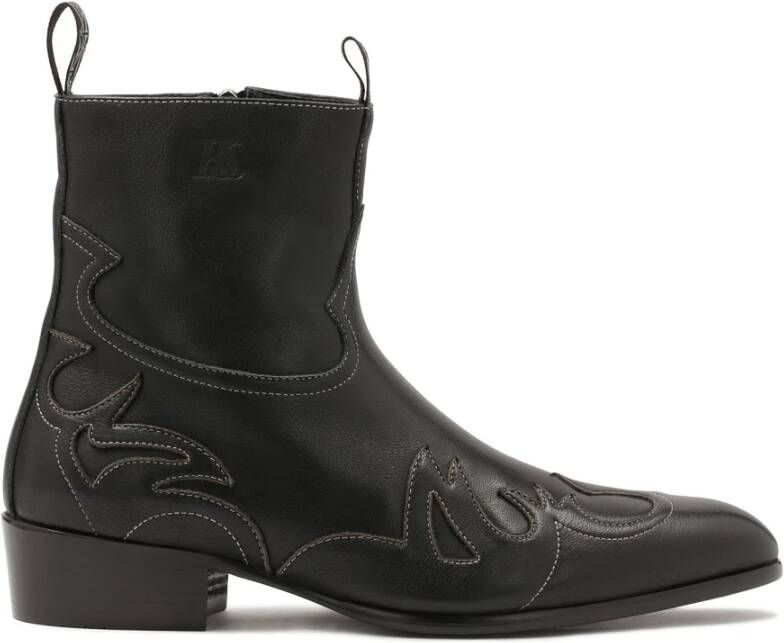 Kazar Studio Zwarte cowboy-laarzen Black Heren