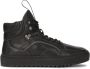 Kazar Studio Zwarte hoge leren sneakers met veters Black Heren - Thumbnail 1