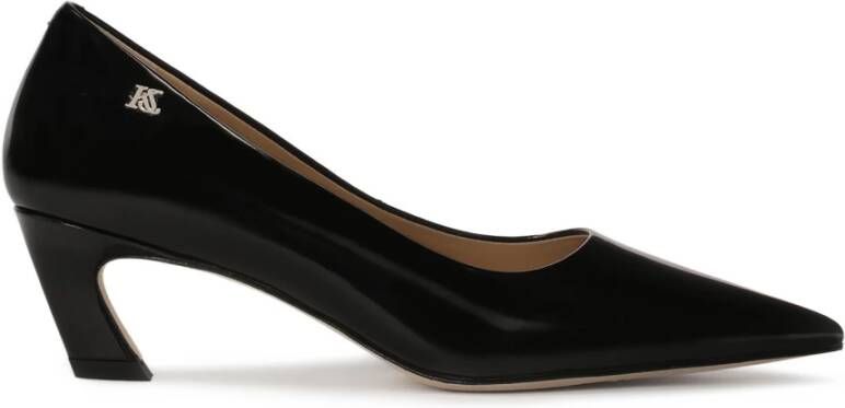 Kazar Studio Zwarte puntige pumps met een schuine hak Black Dames