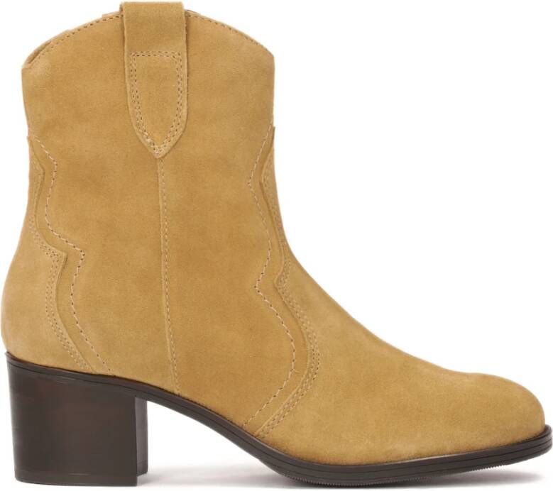 Kazar Suede cowboy laarzen in bruine kleur Brown Dames