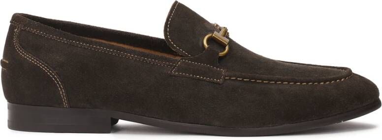 Kazar Suede Horsebit Loafers met metalen staaf Brown Heren