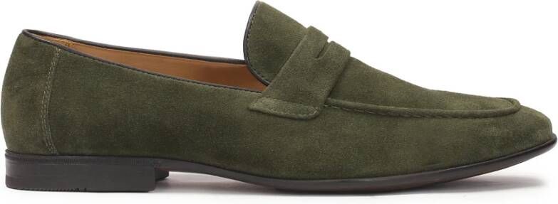 Kazar Suède loafers in khaki kleur Beige Heren