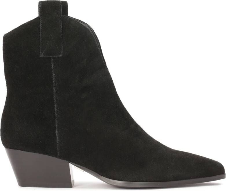 Kazar Suede slip-on cowboy laarzen Black Dames