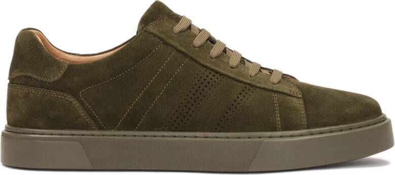 Kazar Suede sneakers in khaki kleur Green Heren