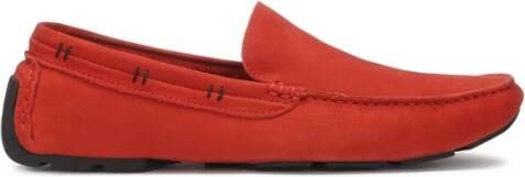 Kazar Tijdloze rode nubuck mocassins Red Heren