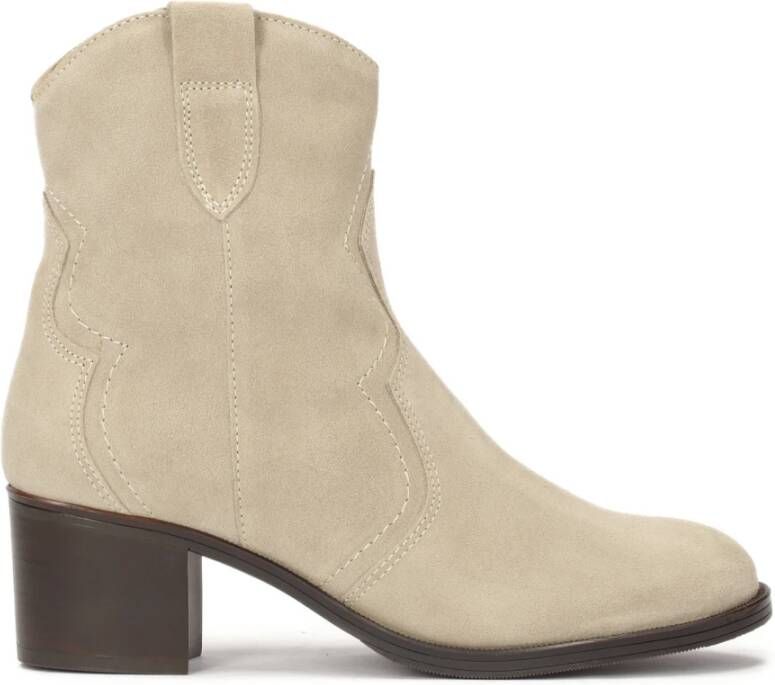 Kazar Tijdloze suède cowboy laarzen Beige Dames