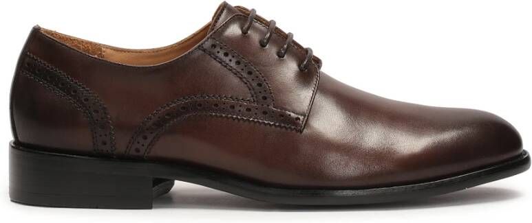 Kazar Versierde bruine leren derby schoenen Brown Heren