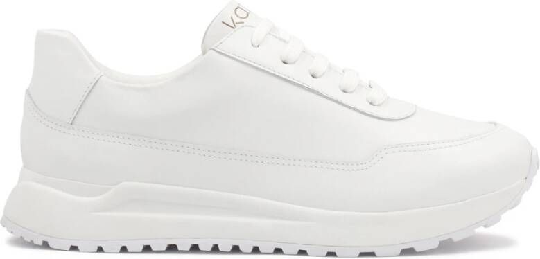 Kazar Witte leren sneakers op een comfortabele zool White Dames