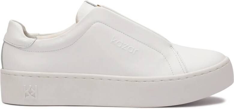 Kazar Witte sneakers met bedekte veters White Dames