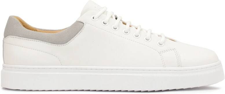 Kazar Witte sneakers met grijze hielkap White Heren