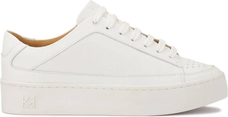 Kazar Witte sneakers met perforatie op de neus White Dames